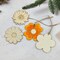 32 Pack Wood Flower Cutouts Unfinished Wooden Flower Hanging Ornaments DIY Flower Craft Gift Tags for Thanksgiving Christmas Home Party Decoration Craft Project